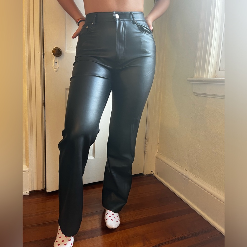 Zara vegan leather pants